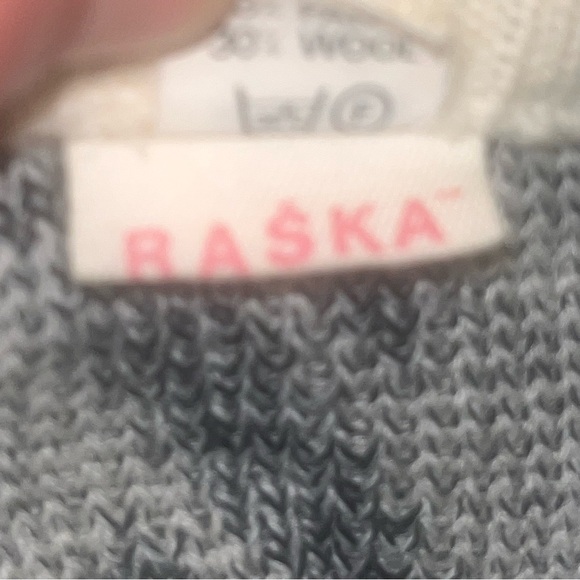 Vintage Raska Yugoslavia Handknit Wool Zip Cardigan Sweater Criss Cross XL - Picture 7 of 11